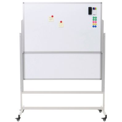 Whiteboard HWC-L87, Magnettafel, beschreibbar höhenverstellbar inkl. Zubehör