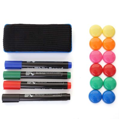 Whiteboard Zubehör HWC-C93, Memoboard-Set Magnet Boardmarker Schwamm