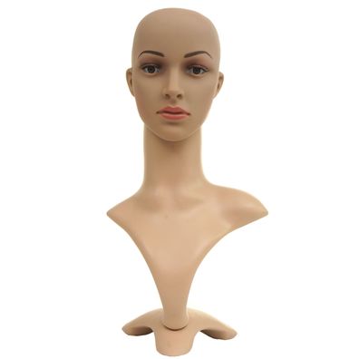 Mannequin-Kopf HWC-G70, Perückenpuppe weiblich Schaufensterpuppe, beweglich 55cm