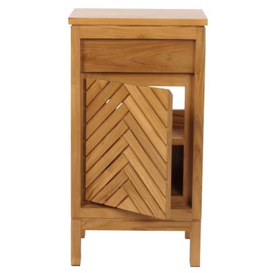 Teak-Waschbeckenunterschrank HWC-M74, Waschtisch Schrank, 76x41x31cm