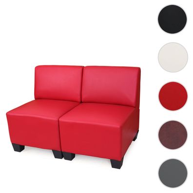 Modular 2-Sitzer Sofa Couch Lyon, Kunstleder