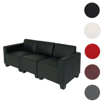 Modular 3-Sitzer Sofa Couch Lyon, Kunstleder