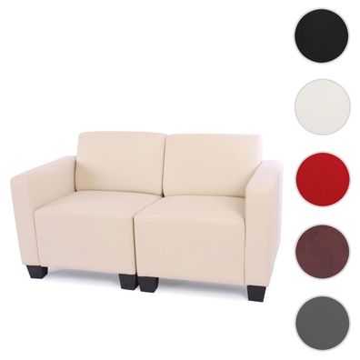 Modular 2-Sitzer Sofa Couch Lyon, Kunstleder