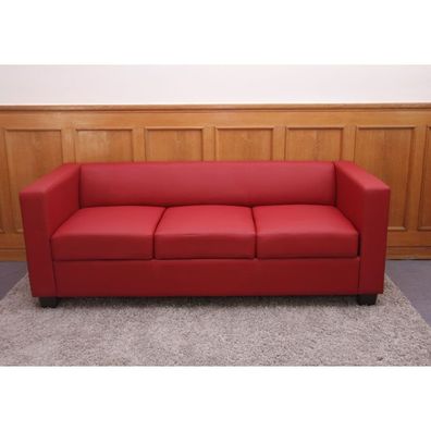 3er Sofa Couch Loungesofa Lille, Leder