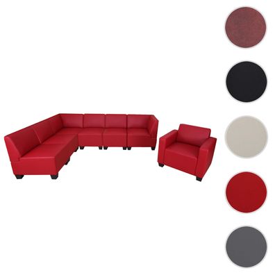 Modular Sofa-System Couch-Garnitur Lyon 6-1, Kunstleder