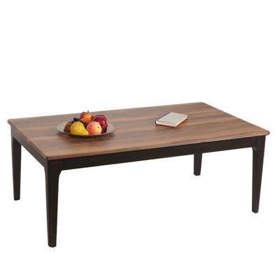 Couchtisch HWC-M55, Massiv-Holz HPL Melamin 46x120x70cm, Holz-Optik dunkle Beine