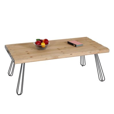 Couchtisch HWC-L73, Wohnzimmertisch, Industrial Massiv-Holz MVG-zertifiziert 120x60cm