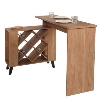 Bartisch HWC-M45, Weinregal Weinschrank, Staufächer 93x120x98cm,