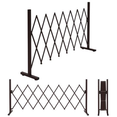 Alu Absperrgitter HWC-K56, Scherengitter, ausziehbar schwenkbar 103x31-200x31cm