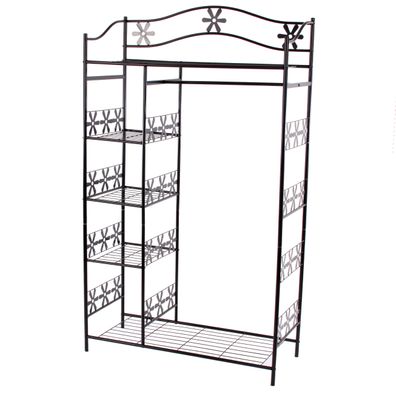 Metall-Garderobe Genf Garderobenständer Kleider-Schrank Metall-Regal 172x100x43 cm