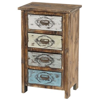 Kommode Cadiz Schubladenkommode Schrank Shabby-Look, Vintage, 79x48x33cm