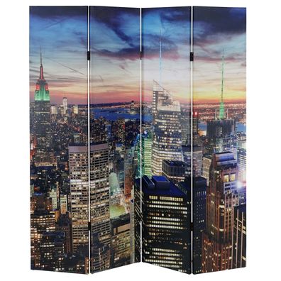 LED-Paravent Spanischer Raumteiler New York, Timer, netzbetrieben 180x160cm, 28 LEDs