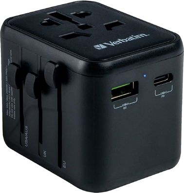 Universal-Reiseadapter für über 180 Länder mit USB-C und Schnellladefunktion