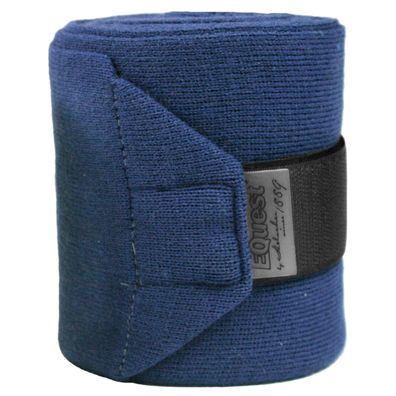 EQuest Acryl-Strickbandagen für Pferde, navy, 2er Set - 2,5 m