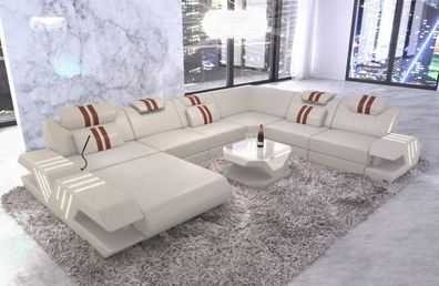 XXL Sofa Wohnlandschaft Venedig Leder