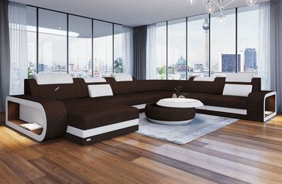 Sofa Wohnlandschaft Berlin XXL mit Stoffbezug