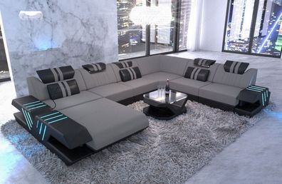 Sofa Wohnlandschaft Venedig als XXL Stoffsofa