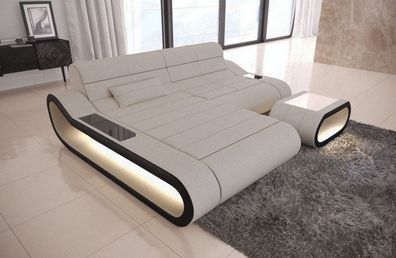 Stoffsofa Concept kurz Sofa mit LED