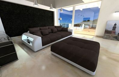 Big Sofa Miami in Webstoff Mikrofaser mit LED