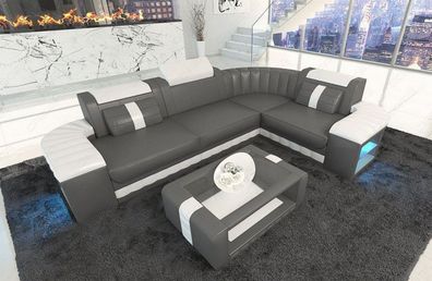 Ecksofa Bergamo L Form Mini Leder