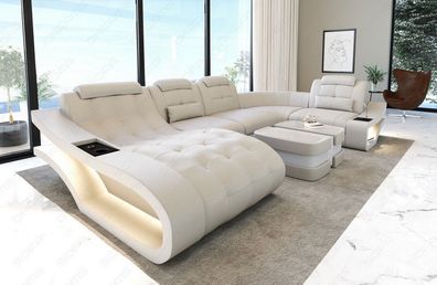 U Form Ledersofa Elegante Mini