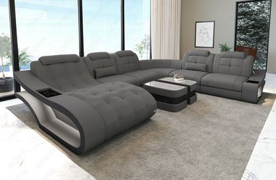 XXL Sofa Elegante U Form Mini Stoffsofa