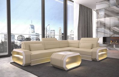 Ledersofa Verona Mini L Form