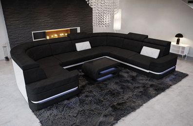 Sofa U Form Positano Mini Stoffbezug