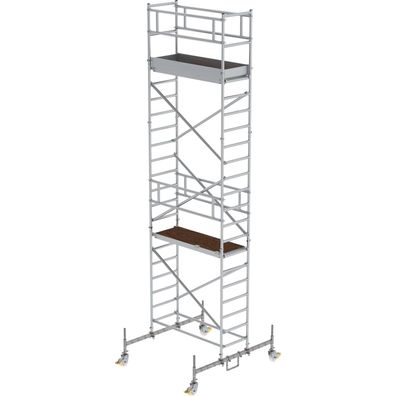 Günzburger Steigtechnik Rollgerüst 0,75 x 1,8 m mit Fahrbalken Plattformhöhe 5,45 m