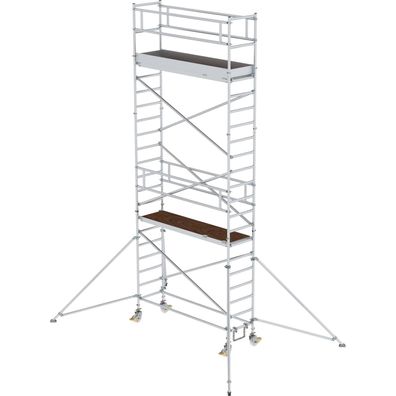 Günzburger Steigtechnik Rollgerüst 0,75 x 2,45 m mit Ausleger Plattformhöhe 5,35 m