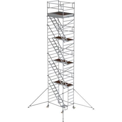 Günzburger Steigtechnik Rollgerüst 1,35 x 1,8 m mit Schrägaufstiegen & Ausleger Platt