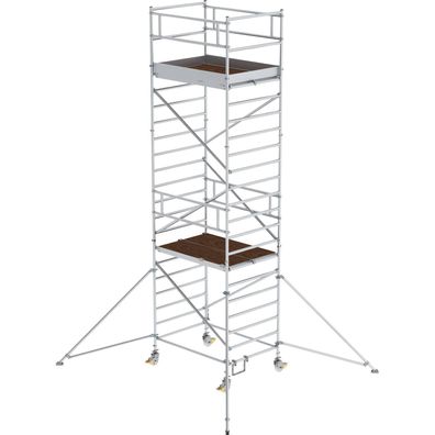 Günzburger Steigtechnik Rollgerüst 1,35 x 1,8 m mit Ausleger & Doppel-Plattform Platt