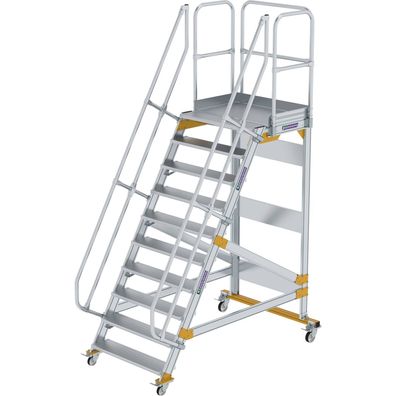 Günzburger Steigtechnik Plattformtreppe 60° fahrbar Stufenbreite 1 m 10 Stufen - 6007