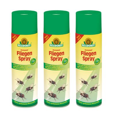 Neudorff Permanent FliegenSpray - 3x 500 ml