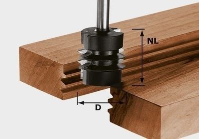 Festool Verleimfräser HW Schaft 8 mm HW S8 D34/NL32 - 491034