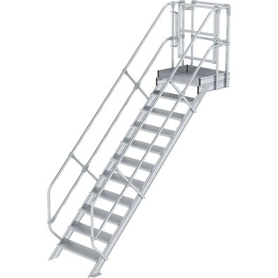 Günzburger Steigtechnik Treppen-Modul Aluminium geriffelt 11 Stufen - 632311