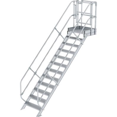 Günzburger Steigtechnik Treppen-Modul Aluminium geriffelt 12 Stufen - 632312