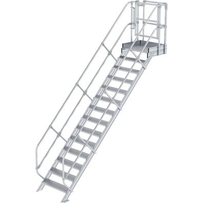 Günzburger Steigtechnik Treppen-Modul Aluminium geriffelt 14 Stufen - 632314