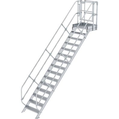 Günzburger Steigtechnik Treppen-Modul Aluminium geriffelt 15 Stufen - 632315