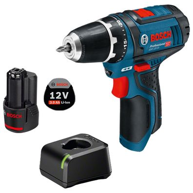 Bosch Akku-Bohrschrauber GSR 12V-15 / 1x 3,0 Ah Akku + Ladegerät