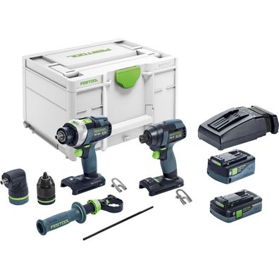 Festool Schrauber- und Bohrer-Set TID 18 5,0/4,0-Set TPC 18/4 / 1x 4,0 + 1x 5,0 Ah Ak