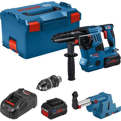 Bosch Akku-Bohrhammer GBH 18V-28 CF mit SDS plus / 2x 8,0 Ah ProCORE18V Akku + Ladege