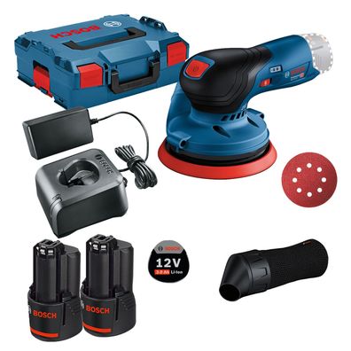 Bosch Akku-Exzenterschleifer GEX 12V-125 / 2x 3,0 Ah Akku + Ladegerät inkl