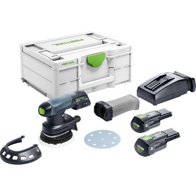 Festool Akku-Exzenterschleifer ETSC 125 3,0 I-Plus / 2x 3,0 Ah Akku + Ladegerät + Zub