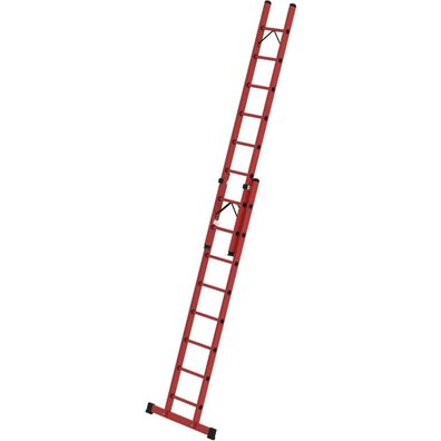 Günzburger Steigtechnik Sprossen-Schiebeleiter 2tlg. GFK mit Standard-Traverse 2 x 8