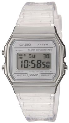 Casio Collection > Damen Analoguhr Tagesalarm Resinband > F-91WS-7EF