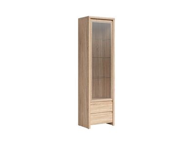 BLACK RED WHITE Vitrinenschrank Kaspian | Standvitrine | 40,5 x 56 x 200,5 cm, Beige