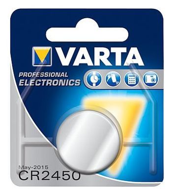 VARTA CR2450 3V Lithium Knopfzelle Batterie CR 2450 1er Blister