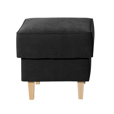 Hocker Karlen Bezug Veloursstoff Buche/schwarz 22065