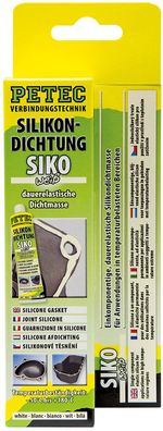 Petec Hochtemperatursilikondichtmasse 70 ml weiß